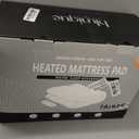 Electric Heated Mattress Pad Queen Size Dual Control Bed Warmer, Deep Pocket, Side Storage Pouch for Controller, Machine Washable, 3D Air Layer Fabric, 60"x80", Grey (Gray)