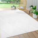 JONATHAN Y Diamond Trellis Indoor Outdoor Area Rug 3X5 Ivory, Salines for Backyard, Patio, Porch, Easy-Cleaning, High Traffic, Pet-Friendly, Non-Shedding (IBZ101D-3)