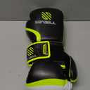 Sanabul Essential Gel Boxing Gloves for Men & Women, Kickboxing MMA, Muay Thai Gloves and Heavy Bag Training Punching & Sparring (10 oz, Black/Green)