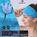 Workout Headbands for Women Sports Sweatbands Yoga Hairbands for Fitness Elastic Athletic Non Slip Wicking Headscarf for Men Womens and Girls 10 PCS (Style 3-10 Color)