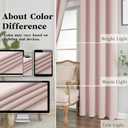 Simplebrand Blush Room Darkening Curtains for Bedroom 45 Inches Long 2 Panels Set, Sunlight Blocking Curtains for Small Windows, Grommet Energy Saving Thermal Insulated Short Drapes, 40Wx45L