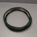 LKWLIKEI Car Steering Wheel Cover, Universal 15 inch, The Latest Microfiber Leather Breathable Technology Fabric, Non-Slip, Comfortable, Warm in Winter and Cool in Summer, Green