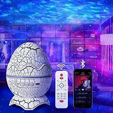 Dinosaur Egg Galaxy Star Projector Starry Light with Bluetooth Speaker, Remote Control & White Noise, Timer, 14 Colors LED Night Lights for Kids Bedroom, Adults Home Theater, Party, Living Room Decor