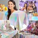 3 Pack Plastic Tablecloth Decorations, Colorful Tablecloth Wonderland Disposable Table Cover for Halloween Christmas Birthday Party Holiday New Year Party Supplies Decorations, 54x108 Inch