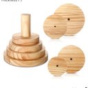 3 Pack Pottery Molds Plaster Molds Wood Pottery Tools with Handle for Ceramic Top Forms DIY Bowls Plate Dish Slump Press Art Making(Round,4.5'' 5.5'' 6.5'' 7.5'' Thickness 1'')
