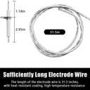 4-Pack Grill Igniter Wire & Ceramic Electrode Kit Fit for Jenn Air, BBQ Grillware, Vermont Casting and Others Gas Grill Igniter Ignition Electrode Gas Burner