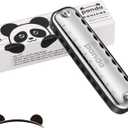 Focusound Panda Harmonica for Kids, Diatonic Key of C, Smooth Rounded Edges
