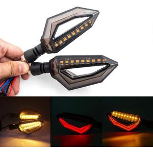Universal 10mm Motorcycle 12 LED Turn Signal Lights Blinker Front Rear Lights Indicator