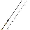 Jenseits 7Ft Spinning Fishing Rod, 2-Piece MH Fast Action Bass Rod | 24T Carbon Fiber, 3A & EVA Handle, Smooth Ceramic Guides for Bass, Walleye, Striper, Lake, River, Freshwater Fishing,  Spinning, 7'0"-Medium Heavy-Fast-Black