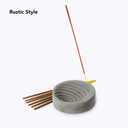 2 x Gray Cement Spiral Incense Holder - Modern Minimalist Upright Standard Size Incense Burner - Incense Sticks Not Included
