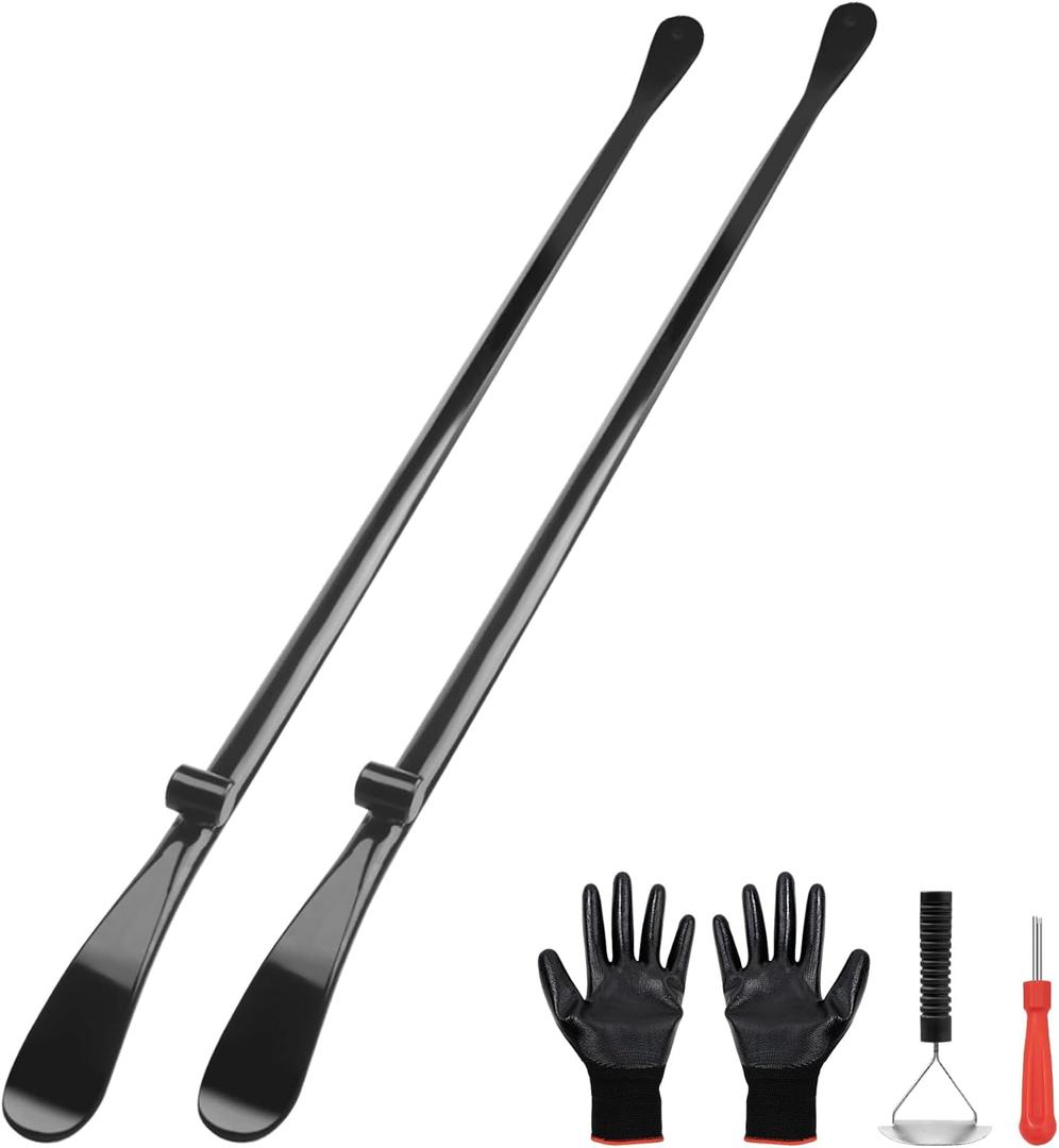 2PCS Tire Mount and Demount Iron, 38 in x 4/5 in Tire Changing Removal Tool for Tubeless Tires,Auto or Truck Maintenance Tire Bar, Manual Tire Changer Replace Tools