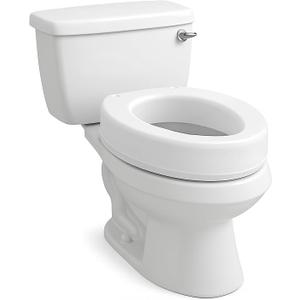 Carex Elongated Hinged Toilet Seat Riser, Adds 3.5 Inches of Height to Toilet, 300 Pound Weight Capacity, Raised Toilet Seat