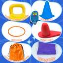 31PCS 3 in 1 Carnival Outdoor Games Combo Set for Kids, Soft Plastic Cones Bean Bags Ring Toss Games, Kid’s Gift for Birthday Party Outdoor Games Supplies, Throwing Backyard Lawn Family Toys