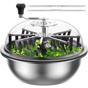 19 Inch Bud Leaf Bowl Trimmer, 19" Trim Bowl with Clear Visibility Dome and Sharp Stainless Steel Blades, for Twist Spin Cutting Buds, Flowers, Leaves, Hydroponics Plants