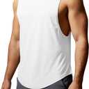 5 x GYM REVOLUTION Men's 5 Pack Workout Fitness Tank Tops Muscle Gym Sleeveless Shirts (Green, M)