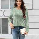 Disamer Long Sleeve Shirts for Women Fall Clothes Teacher Outfits 2026 Button Blouses Dressy Casual Square Neck Tunic Tops (M)