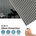 AKUMAX Wood Slat Acoustic Wall Panels, 4 Pack 24 x 48 in Each, 31 Sq Ft, NRC 0.80 Sound Absorbing 3D Slat Wall Paneling with Real Wood Veneer, E0 MDF and PET Felt, Gray Oak