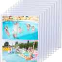 10 Pcs 5" x 7" Photo Sleeves Rigid Card Protectors Clear Waterproof Hard Plastic Page Sheet Protectors Top Loading Rigid Photo Card Postcard Sleeves for Album Paper Document Holder