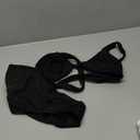 SherryDC Women's Cheeky V Cut Bikini Set Sexy 2 Piece Swimsuit String High Cut Bathing Suit (Medium, Black)