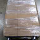 Folding Bed with 5" Mattress Wooden Headboard Side Pocket Cot Size Portable Beds for Adults Folded Guest Bed, Home Office,Fold Up Roll Away Beds for Easy Storage (Rustic Brown, Cot 75x31)