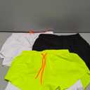 YOAKUKA Women's 2 in 1 Workout Shorts Gym Workout Yoga Running Biker Tennis Skirts Clothes Summer, (Pack of 3, Medium)