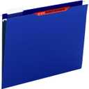 Performore 11X17 Hanging File Folders,1/5 Cut Adjustable Clear Plastic Tabs (25 Pack) Includes White Metal Rod Hangers, Plastic Label Tabs & Label Cards