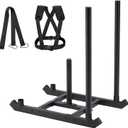TEDEUM Weight Training Pull Sled, Fitness Strength Speed Training Sled, Steel Power Sled Workout Equipment for Athletic Exercise and Speed Improvement, Only Suitable for 2" Weight Plate
