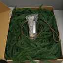 Fovths 2 Pack 6 Feet Christmas Norfolk Garlands, Winter Pine Garland Ornament with Light String, Green Artificial Greenery Garland for Table Mantle Wall Indoor Outdoor Christmas Decor