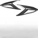 Tail Light Lamp Cover Guard Trim for Corvette C8 Z51 Z06 ZR1 HTC Coupe Stingray 2020 2021 2022 2023 2024 2025,Genuine Carbon Fiber Tailight Brake Signal Frame Bezel