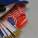 50 Pcs Small American Flags on Stick 4x6 Inch American Hand Held Stick Flags Patriotic Decorations Small US Flags/Mini American Flags for Outside Presidents Day Patriotic Holiday Yard Decor