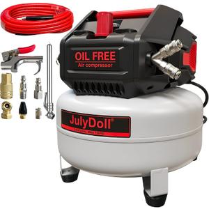 6 Gallon Pancake Air Compressor, 2.0 HP, Max 150 PSI, Oil-Free Motor