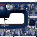 Janome Wisteria Promenade Easy-to-Use 15-Stitch Sewing Machine Officially Licensed Bridgerton Collection (Indigo)