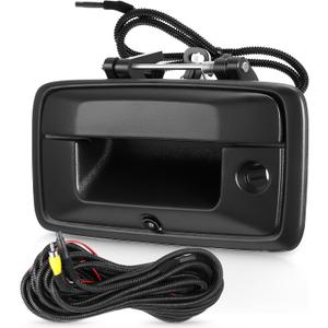 Tailgate Handle Backup Camera Fit for Chevy Silverado 2014-2018,Fit for GMC Sierra 2500HD 3500HD Canyon 2015-2018 Tailgate Reversing Rear View Park Assist Camera RCA Plug Replaces 23448681