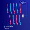 Schick Hydro Silk Touch-Up Dermaplaning Tool with Precision Cover, 9ct | Dermaplane Razor, Face Razors for Women, Peach Fuzz Remover (9 Count (Pack of 1))