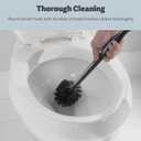 Casabella Bowl Brush & Plunger Combo - Heavy-Duty Toilet Plunger and Cleaning Brush, Ergonomic Handles, Durable Bowl Brush, Tackles Tough Clogs, Discreet Storage, Black