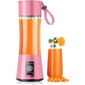 Personal Size Portable Blender - 12 Oz Blender for Smoothies and Shakes with BPA Free Traveling Juice Cup, 6 Blades for Powerful Blending, Suit for Sports/Travel