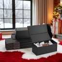 10x4x4 Black Shipping Boxes Small - 25 Pack Corrugated Cardboard Mailer Boxes for Packaging, Mailing, Gift Giving | Sturdy, Recyclable, Perfect for Small Business Supplies, Ecommerce