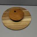 12" Acacia Wood Revolving Cake Stand, 2" High Rotating Cake Turntable, Wooden Rotating Display Stand for Cake, Cupcake Decorating Supplies