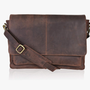 Oak Leathers Leather Messenger Bag for Men and Women - Laptop Briefcase Bag For College, Office, Adjustable Shoulder Strap