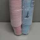 90 Pcs Disposable Plastic Cups Neon Party Supplies 16oz Disposable Plastic Cups Fiesta Matrimony Bachelorette Decorations Birthday Wedding Carnival(Light Blue, Light Pink)