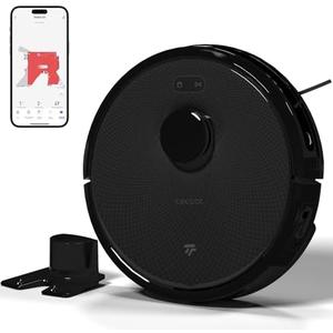 TECBOT S3 PRO Robotic Vacuum Cleaner and mop, LiDAR Navigation, 150mins Runtime&4,000Pa Suction, Automatic Charging Robot Vacuum Cleaner, WiFi,App,Alexa, Ideal for Hard Floor, Pet Hair,Black