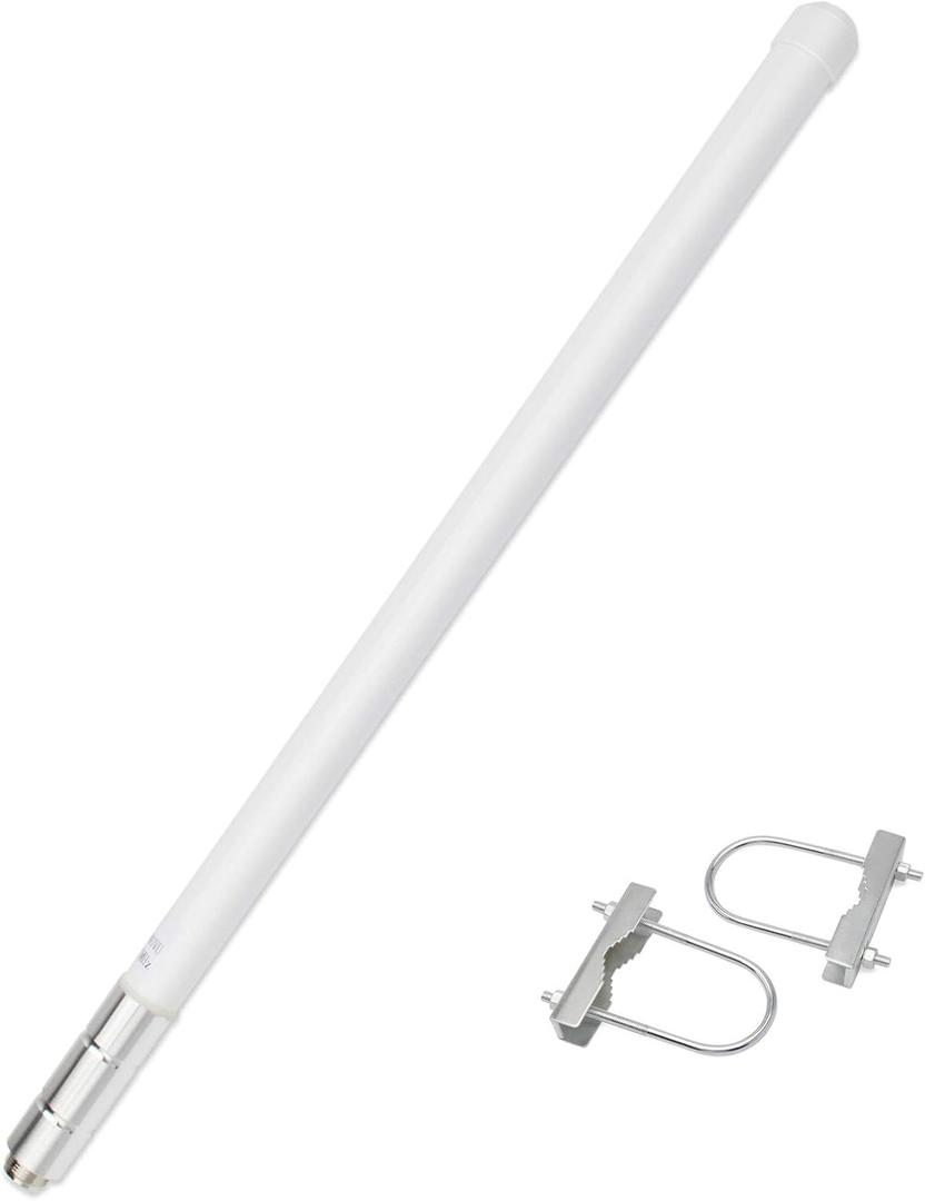 UHF Fiberglass Mobile Radio Antenna, 400-470mhz GMRS Base Antenna, 17 inches SO239 Connector for Ham Radio Device Repeater Mobile Transceiver with Mount Bracket