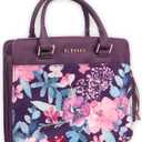 Christian Art Gifts Women's Fashion Bible Cover Purse Style Blessed, Purple Floral Faux Leather, Medium