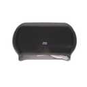 Tork Twin Toilet Paper Roll Dispenser Smoke for Conventional T24 Refills, Modern Look, 59TR (Pack of 1)
