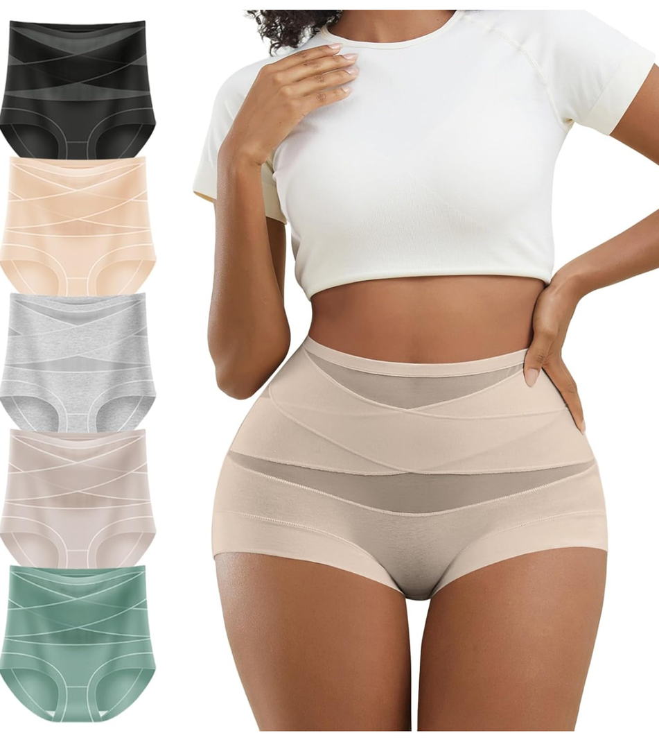 Womens Cotton Tummy Control Underwear High Waisted Boyshorts Soft Stretch Boxer Briefs Full Coverage Panties Shapewear XXL Womens Cotton Tummy Control Underwear High Waisted Boyshorts Soft Stretch Boxer Briefs Full Coverage Panties Shapewear XXL