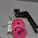 HAWENS Bike Training Wheels Mute Flash Wheels with Adjustable Bicycle Stabilizer Mounted Kit Compatible for 12 14 16 18 20 inch Single Speed Bike (Pink)