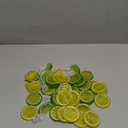 60PCS Artificial Lemon Slices Blocks and Fake Ice Cubes