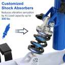 BlessReach Steerable Knee Scooter Deluxe Medical Scooter for Foot Injuries Compact Crutches, with Dual Rear on-Wheel Brake and Shock Absorption Under The Knee padBlue
