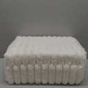 Sweetcrispy Vanity Stool Chair with Storage, Ottoman Faux Fur Soft Padded Makeup Footstools Seat with 4 Metal Legs Anti-Slip Adjustable Feet Modern Cute Small Footrest for Home Entryway Bedroom White