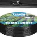 Treela 200ft 5/8 Inch Drip Tape 6" Spacing Roll 16 Mil Irrigation Hose Garden Watering Tube Line Automatic Equipment for Garden Irrigation System Flower Patio Lawn Hose